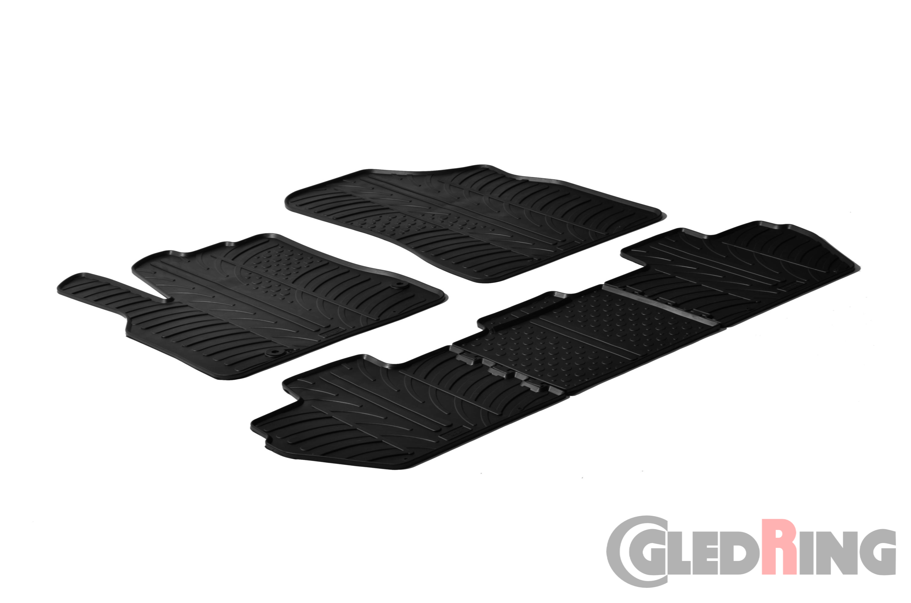 Original Gledring Passform Fußmatten Gummimatten 5 Tlg.+Fixing - CITROEN Berlingo 2008->/FL 2015-2018